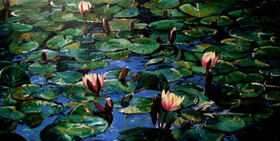 Seerosenteich IV, 100x50 cm, 2016