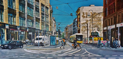 Hackescher Markt/Rosenthaler Straße, 100x50 cm, 2019