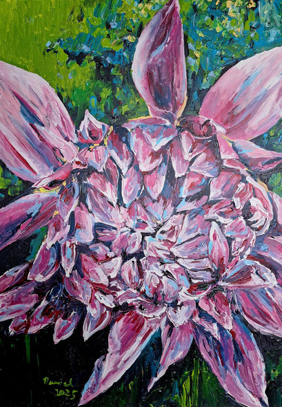 Dahlienblüte, 50x70 cm, 2025