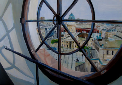 Gendarmenmarkt, Blick aus den Turm des Franz. Dom, 100x70cm, 2011 (verk.)