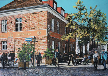 Im Holländerviertel (Der Fliegende Holländer), Potsdam,  100x70 cm, 2022 (verk.)