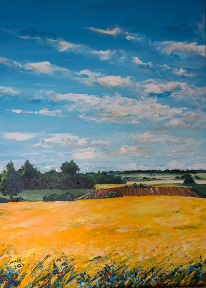 Kulturlandschaft II, 50x70 cm, 2024