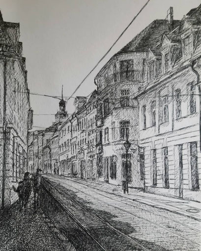 Hauptstraße, Brandenburg an der Havel, 50x70 cm, 2021