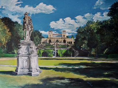 Im Park von Sanssouci, Orangerie, 120x90 cm, 2019 (verk.)
