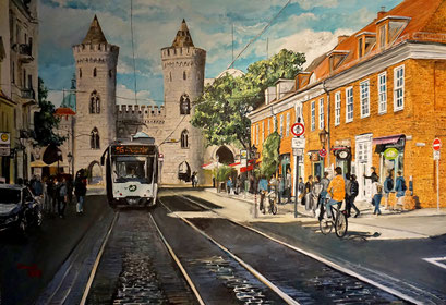 Nauener Tor, Friedrich-Ebert-Str., Potsdam, 100x70 cm, 2018 (verk.)