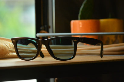 フレーム：Ray-Ban RB2140F　 レンズ：TALEX EASE BLUE