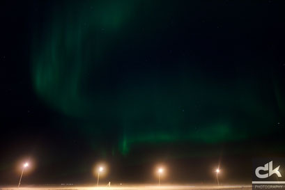 Aurora Borealis über Keflavik (12.02.2016)