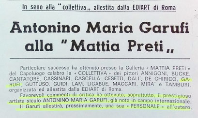Articoli di giornale e Recensioni Critiche del Maestro Antonino Maria Garufi