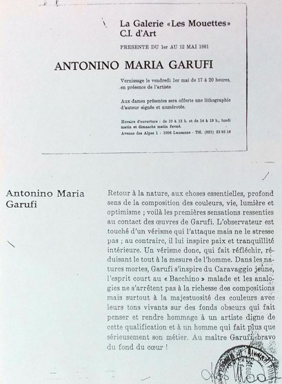 Articoli di giornale e Recensioni Critiche del Maestro Antonino Maria Garufi