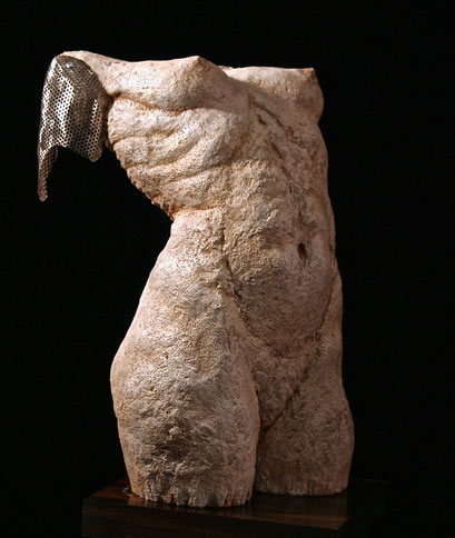 Création, 21'' X 12'', terre cuite et acier, 