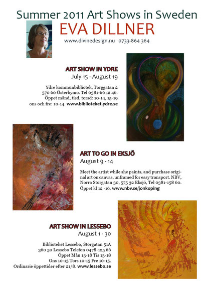 Solo Shows, NBV Art Gallery, Lessebo Art Gallery & Ydre Art Gallery 2011