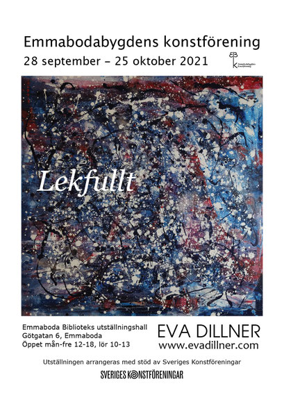 LEKFULLT. Utställning med Emmabodabygdens konstförening. 28/9-25/10 2021