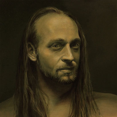 Portrait Studie "J"/ Öl auf Hardfaserplatte / 30 cm x 30 cm