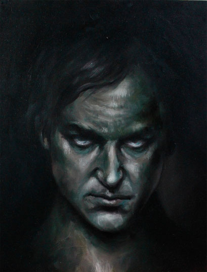 Portrait Studie "L"/ Öl auf Hardfaserplatte / 30 cm x 40 cm