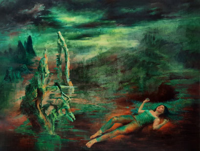 "Im Garten" - Öl auf Leinwand - 170x130 cm - 2022