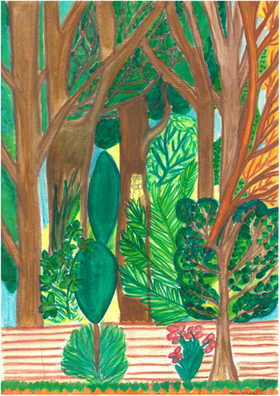 The Secret Garden. Watercolour on Paper, 29,7 x 42cm, Hove England, 2019