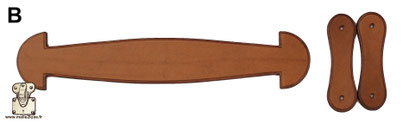 Poignée cuir intérieur de malle, couleur : Marron clair (B)