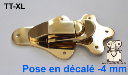 TT-XL solid brass latch for luxury trunk manufacturing.
