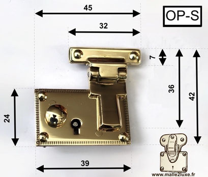 OP-S - Pair of solid brass push locks 