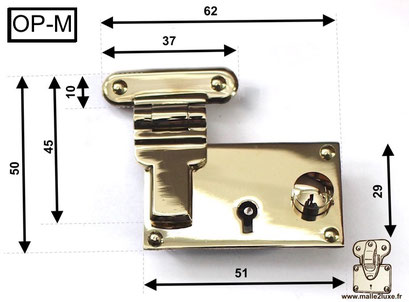 OP-M - Pair of solid brass push locks