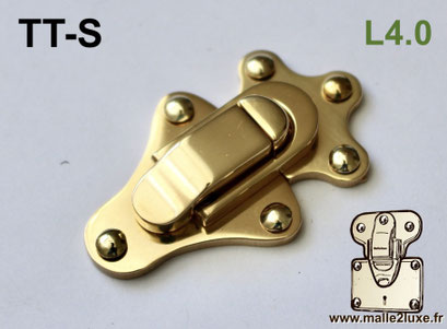 TT-S solid brass trunk latch designed by Malle2luxe.