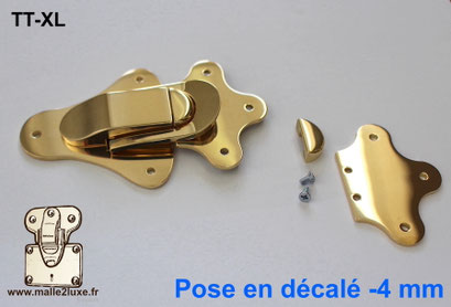 Très grand fermoir TT-XL Malle2luxe pour fabrication de malles haut de gamme.