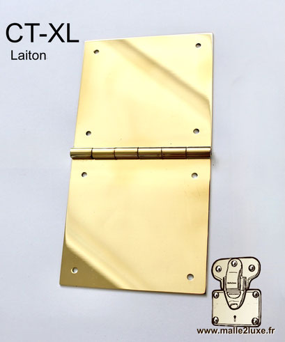 CT-XL solid brass trunk hinge designed by Malle2luxe.