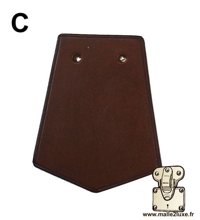 Poignée tirette intérieur cuir pour malle dressing / wardrobe - couleur : Marron foncé (C)