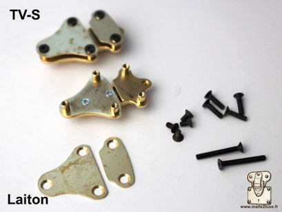 Fermoirs malle boite ecrin a bijoux a visser. Laiton massif, doré a l'or, ou finition argent (nickel)