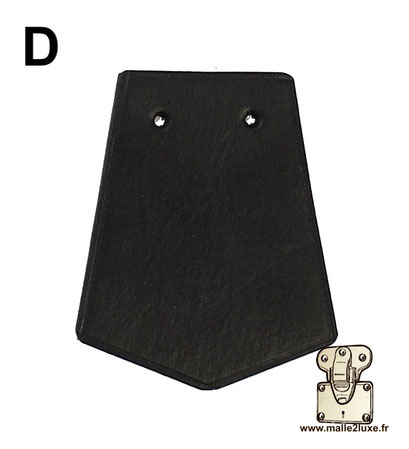 Poignée tirette intérieur cuir pour malle dressing / wardrobe - couleur : Noir (D)