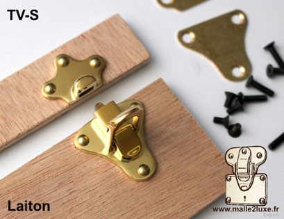 Fermoirs malle boite ecrin a bijoux a visser. Laiton massif, doré a l'or, ou finition argent (nickel)