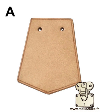 Poignée tirette intérieur cuir pour malle dressing / wardrobe - couleur : Naturel (A)