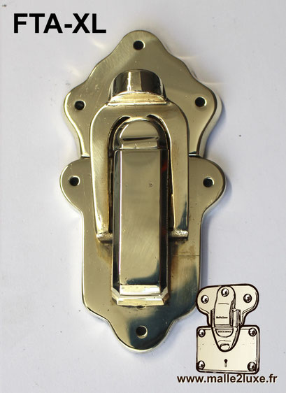 Old stock FTA-XL solid brass latch for premium trunks.