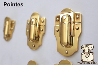 Surface-mounted solid brass hardware.