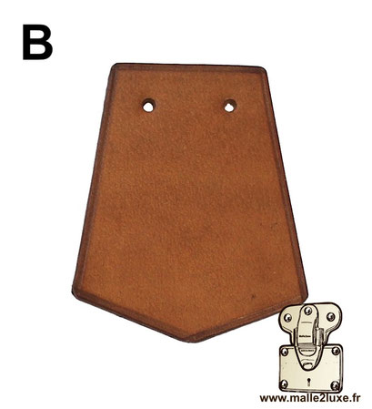 Poignée tirette intérieur cuir pour malle dressing / wardrobe - couleur : Marron clair (B)