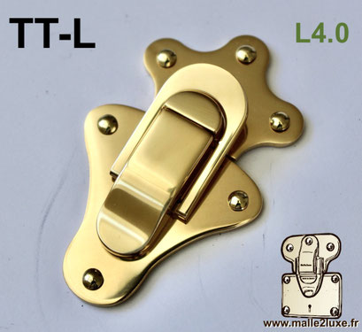 Malle2luxe TT-L solid brass latch with mounting kit included.