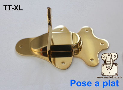TT-XL solid brass trunk latch designed by Malle2luxe.