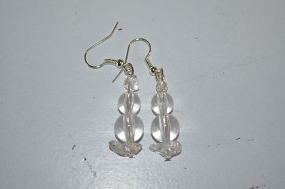 Modeschmuck Ohrringe aus klaren Kunststoff Perlen. Handgefertigte Unikate, made by Zeitzeugen-Manufactur. 2,80 €