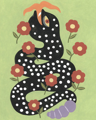 Snake and flowers