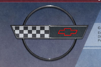 The C4 Corvette back end emblem is nicely rendered on this C4 Corvette artwork