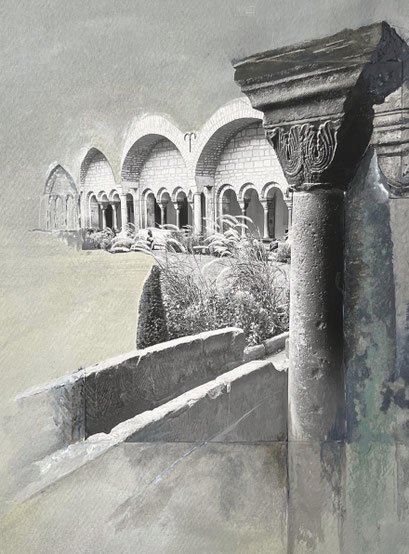 Bonner Orte 4, 30x40cm, Acryl auf Fotodruck, 2022