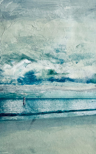 Weite 2, 25x40cm, Acryl auf Fotodruck, 2023