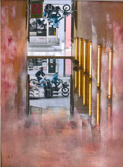 Urbanes Bonn 6, 30x40cm, Acryl auf Fotodruck, 2024