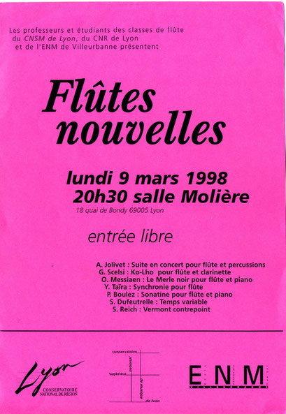 Affiche/Poster concert (1998)