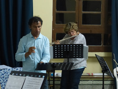 Avec Augusto Guzman (Orchestre Symphonique de Cochabamba - Bolivie 2015)