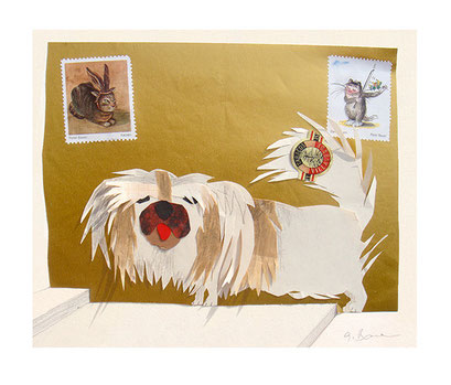 Peter Bauer, Rostock, »1. Platz«, Collage (Aus dem Buch » Hunde.«) 