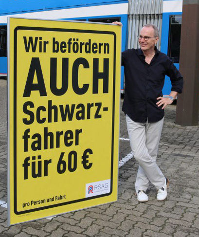 Peter Bauer, Rostock, City-Light-Plakataktion für die Rostocker Straßenbahn AG