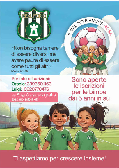 Grafica per volantino e locandina promozionale per calcio femminile