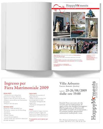 pagina rivista e bigliettop d'ingresso