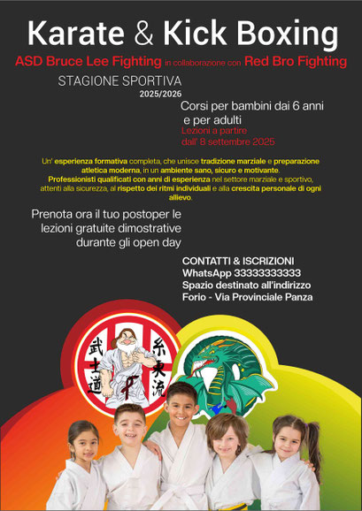 Volantino realizzato per la scuola di Judo Forio
